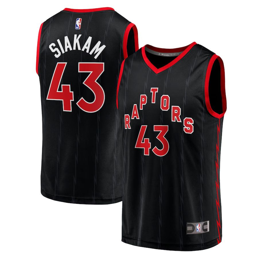 Men Toronto Raptors #43 Pascal Siakam Fanatics Branded Black Fast Break Replica NBA Jersey